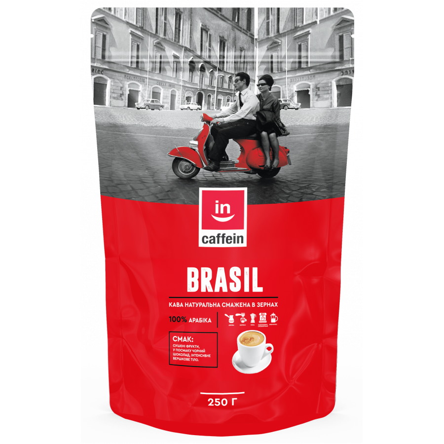 Кава моносорт Brasil CAFFEIN 0,25 кг
